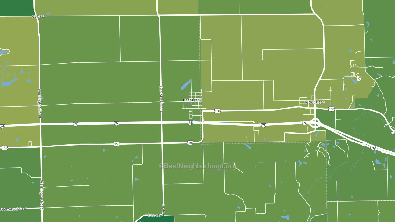 61733, IL block-group voter-turnout map