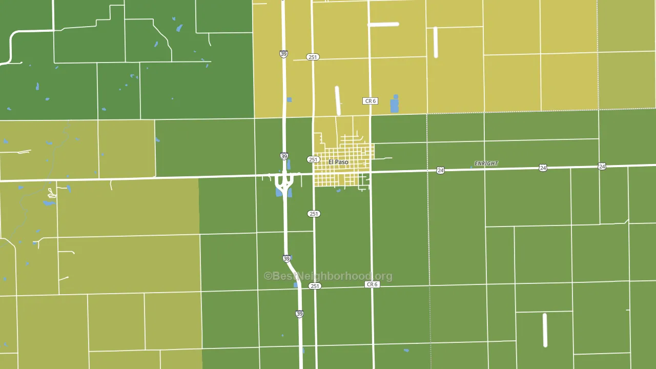 61738, IL block-group voter-turnout map