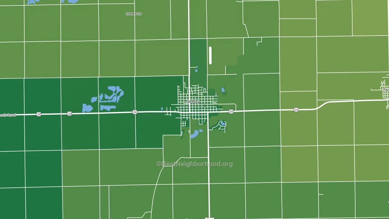 61739, IL block-group voter-turnout map