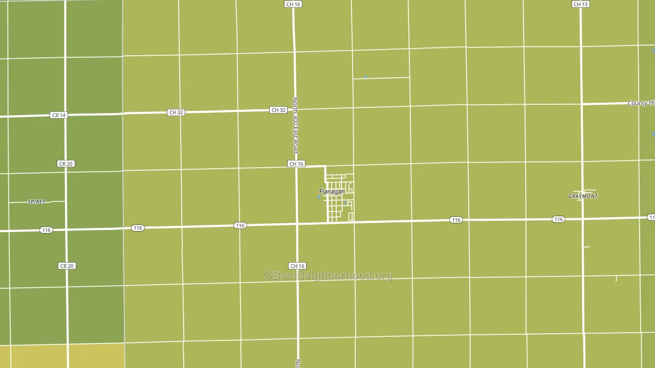 61740, IL block-group voter-turnout map