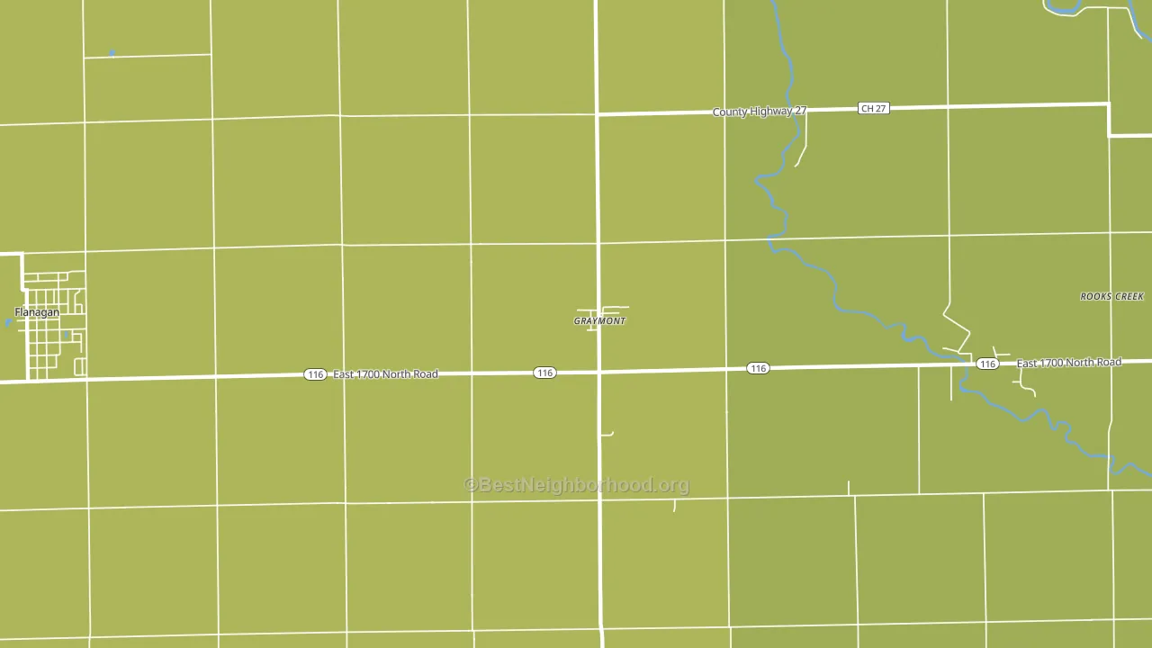 61743, IL block-group voter-turnout map