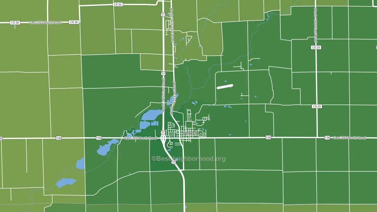 61745, IL block-group voter-turnout map