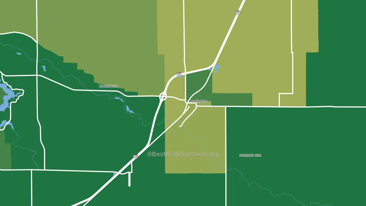 61753, IL block-group voter-turnout map