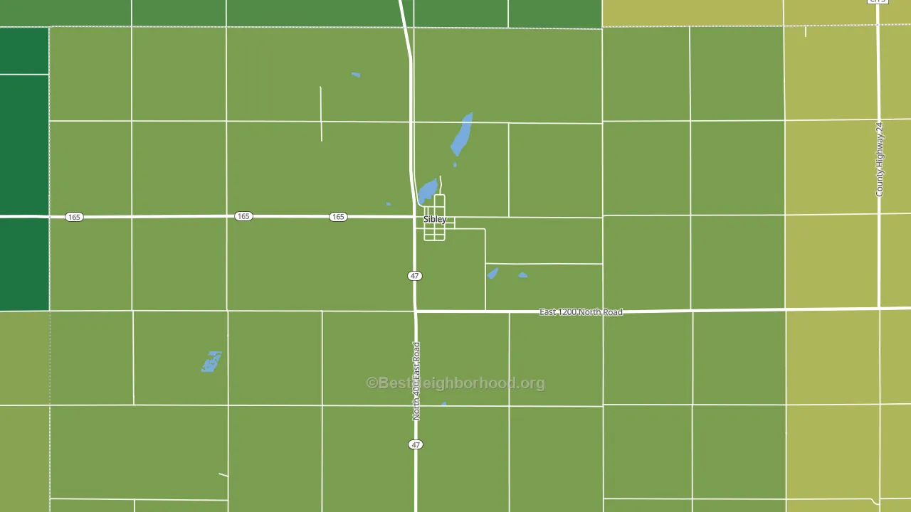 61773, IL block-group voter-turnout map
