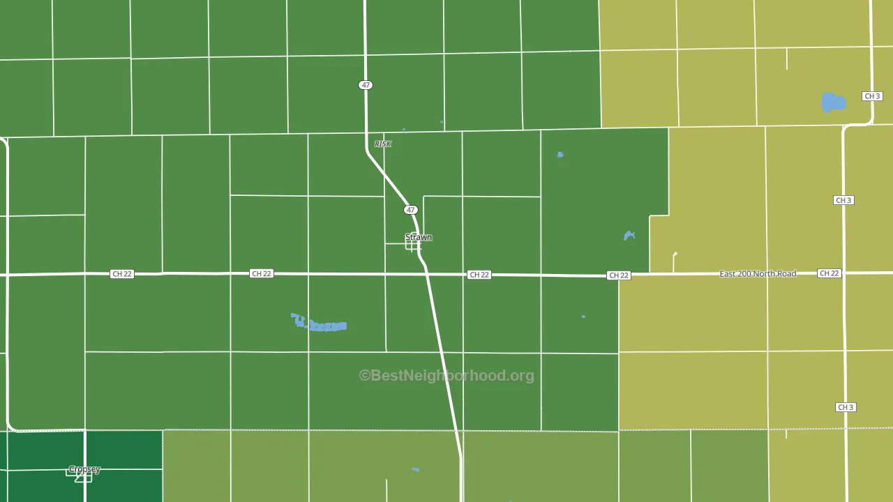 61775, IL block-group voter-turnout map