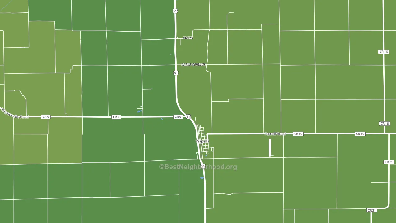 61777, IL block-group voter-turnout map