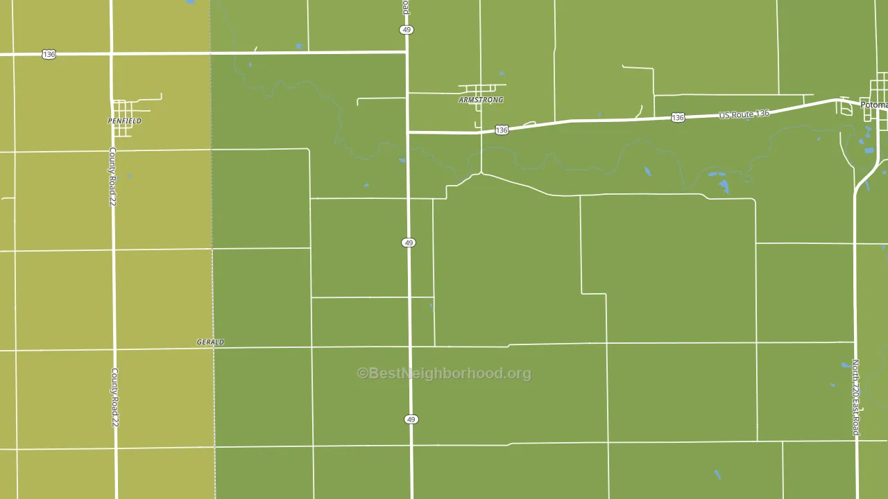 61812, IL block-group voter-turnout map