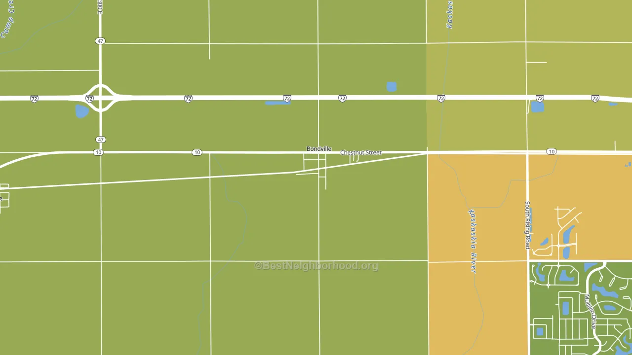 61815, IL block-group voter-turnout map