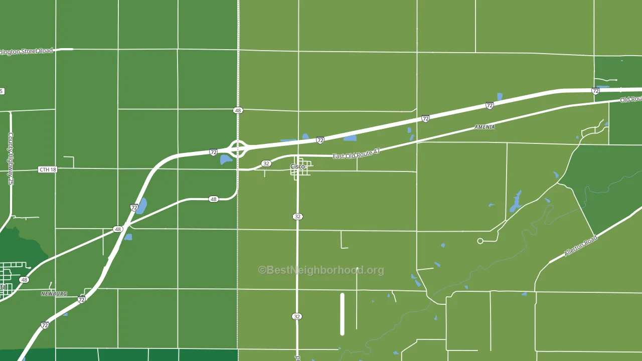 61830, IL block-group voter-turnout map