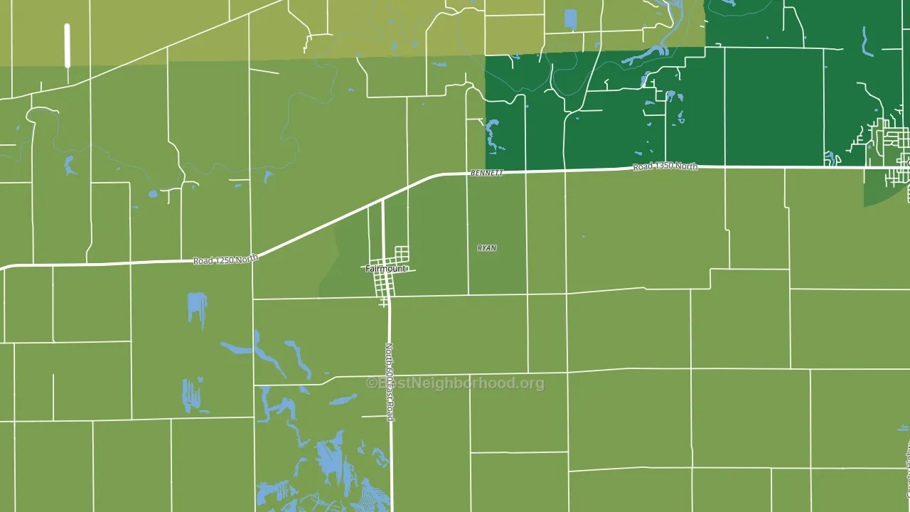 61841, IL block-group voter-turnout map