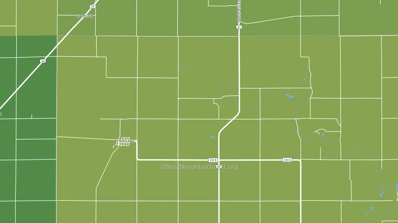 61845, IL block-group voter-turnout map