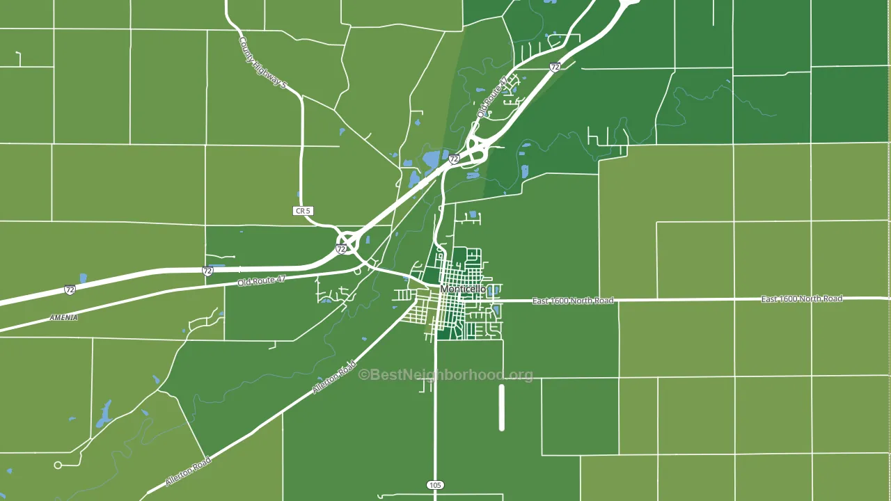 61856, IL block-group voter-turnout map