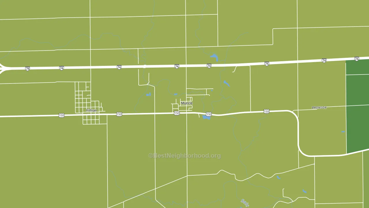 61857, IL block-group voter-turnout map