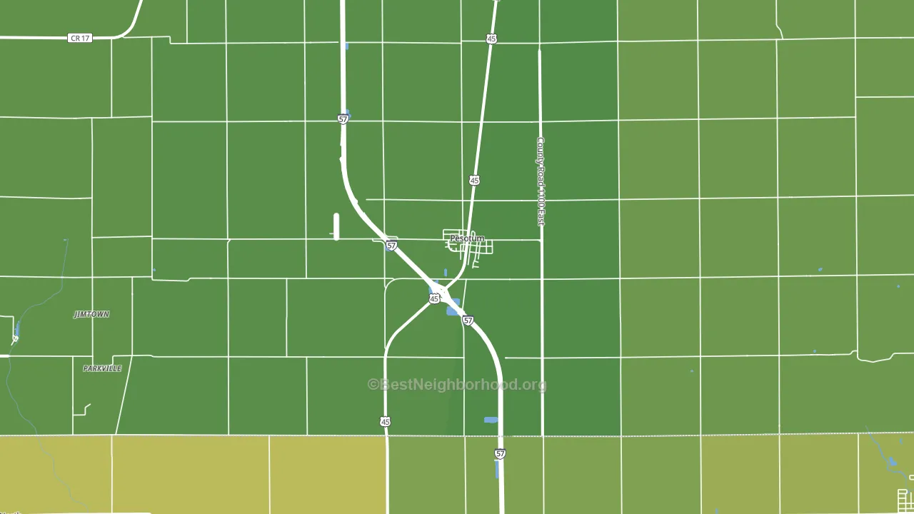 61863, IL block-group voter-turnout map