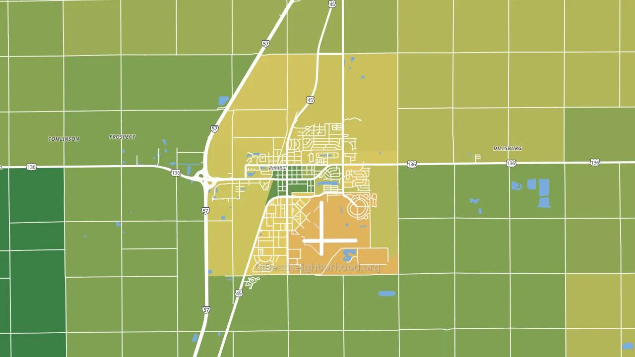 61866, IL block-group voter-turnout map