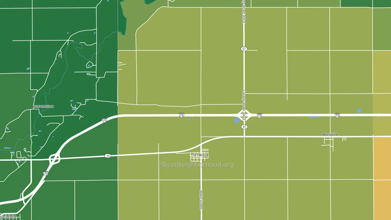 61875, IL block-group voter-turnout map