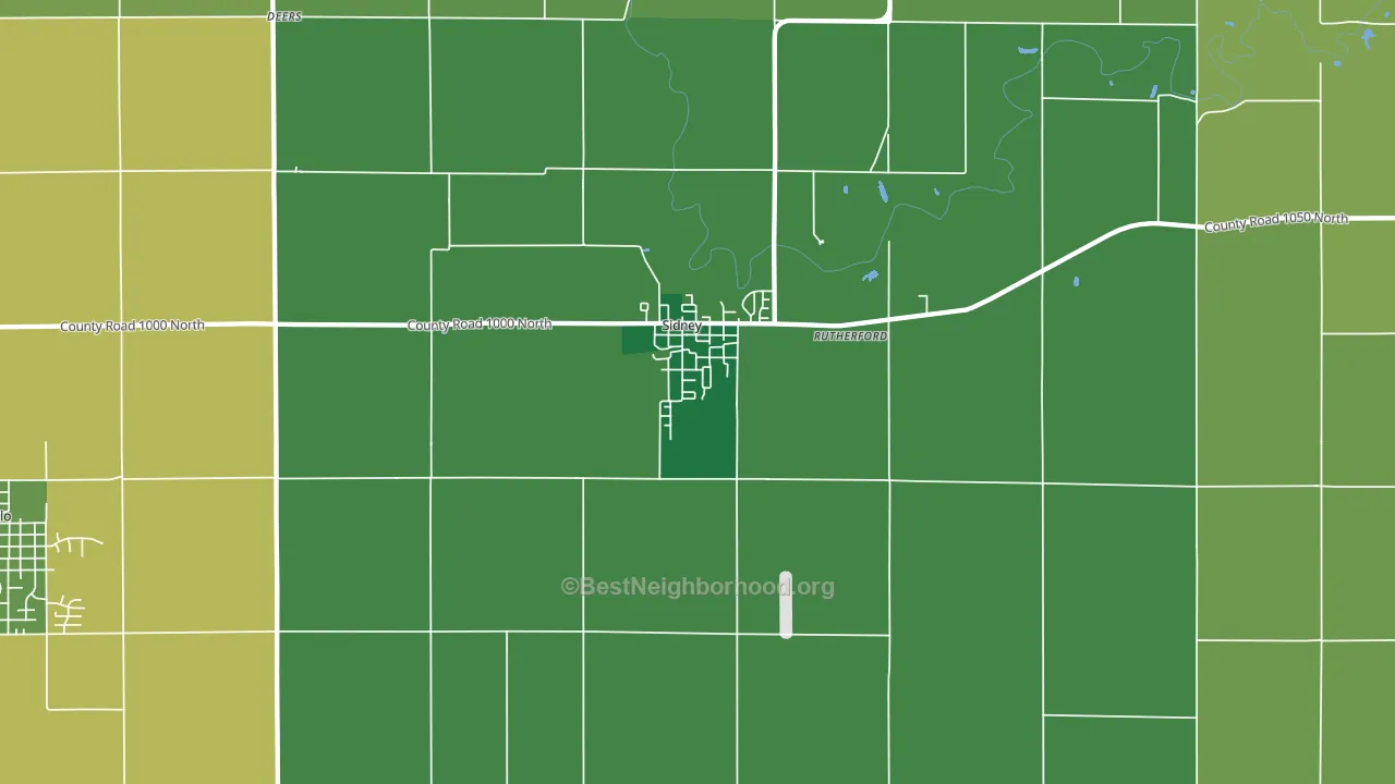 61877, IL block-group voter-turnout map
