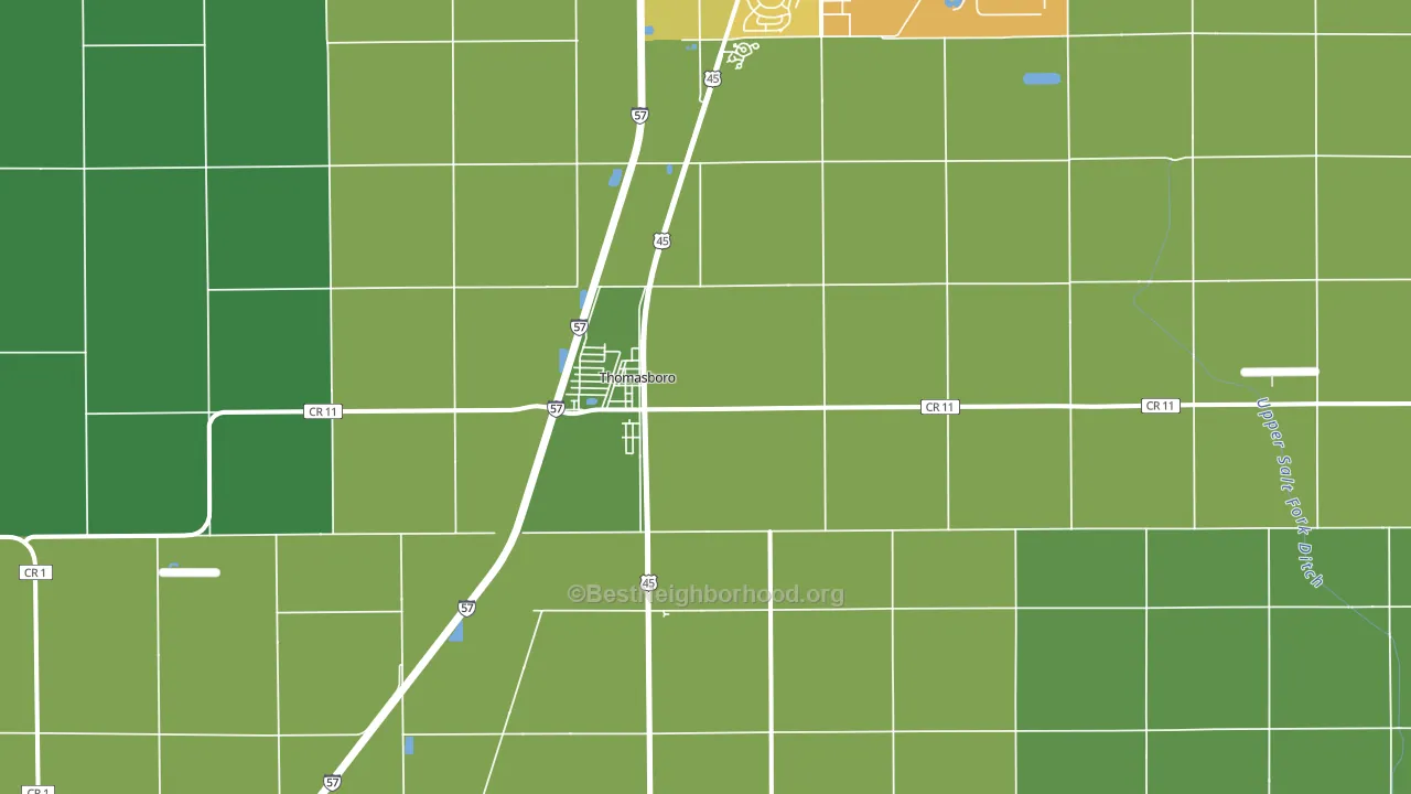 61878, IL block-group voter-turnout map
