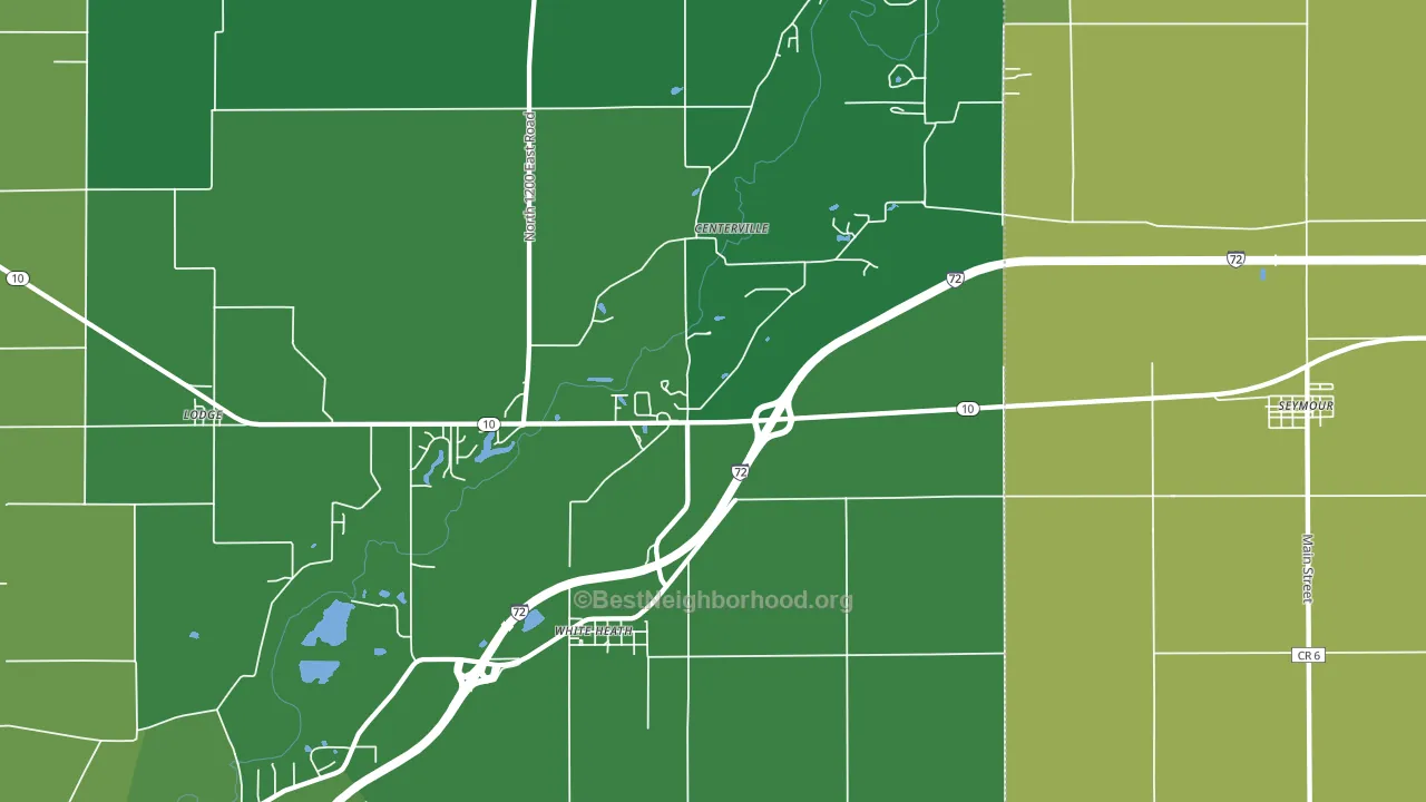 61884, IL block-group voter-turnout map
