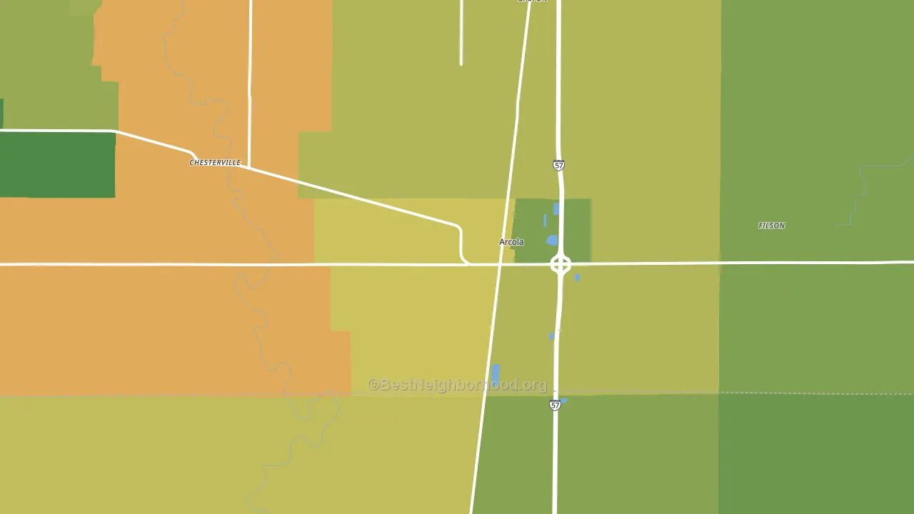 61910, IL block-group voter-turnout map