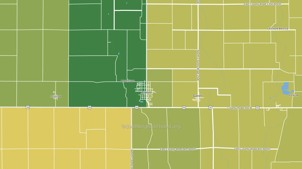 61913, IL block-group voter-turnout map