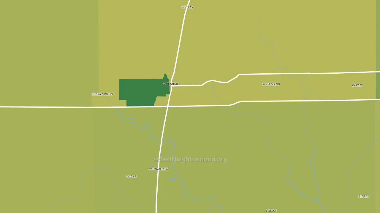 61924, IL block-group voter-turnout map