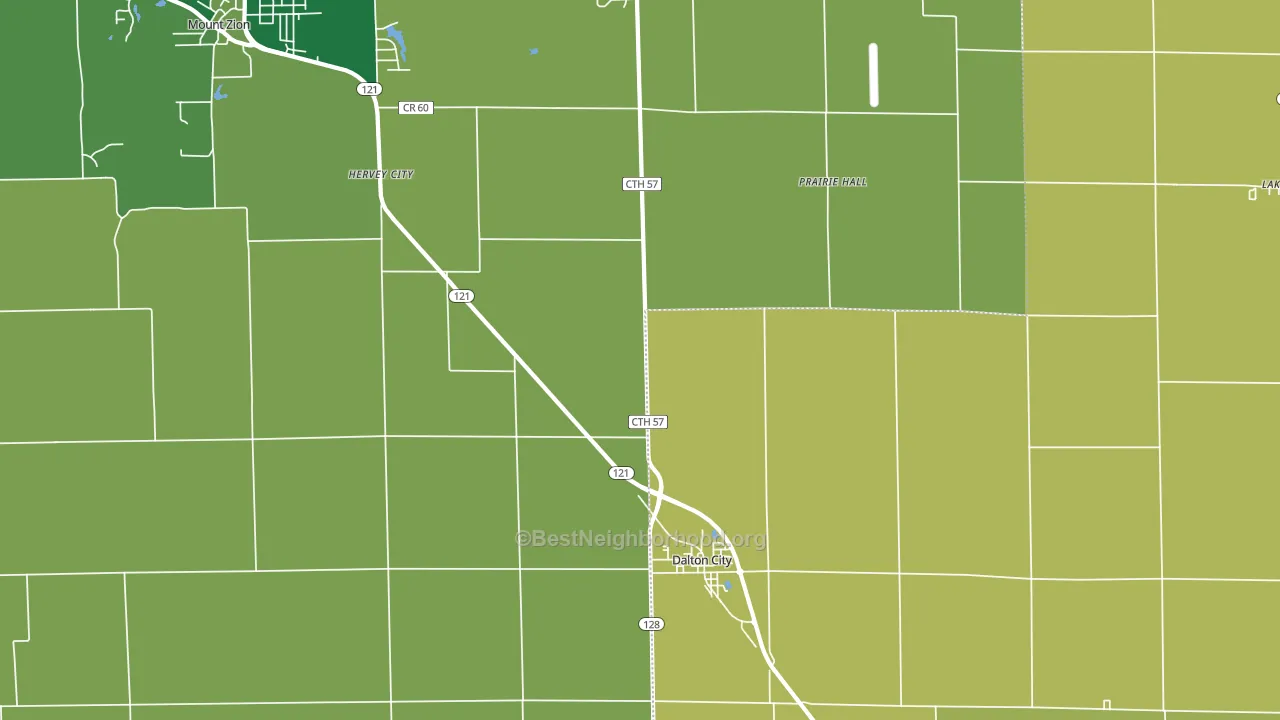 61925, IL block-group voter-turnout map