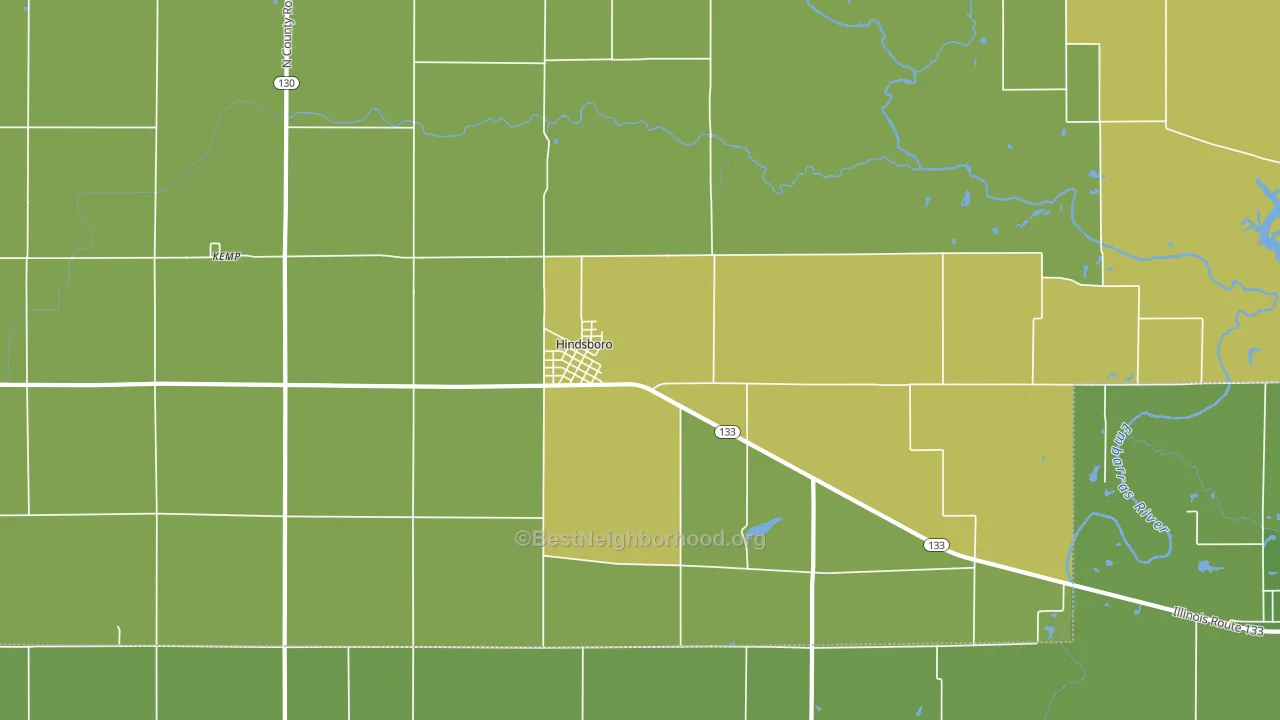 61930, IL block-group voter-turnout map