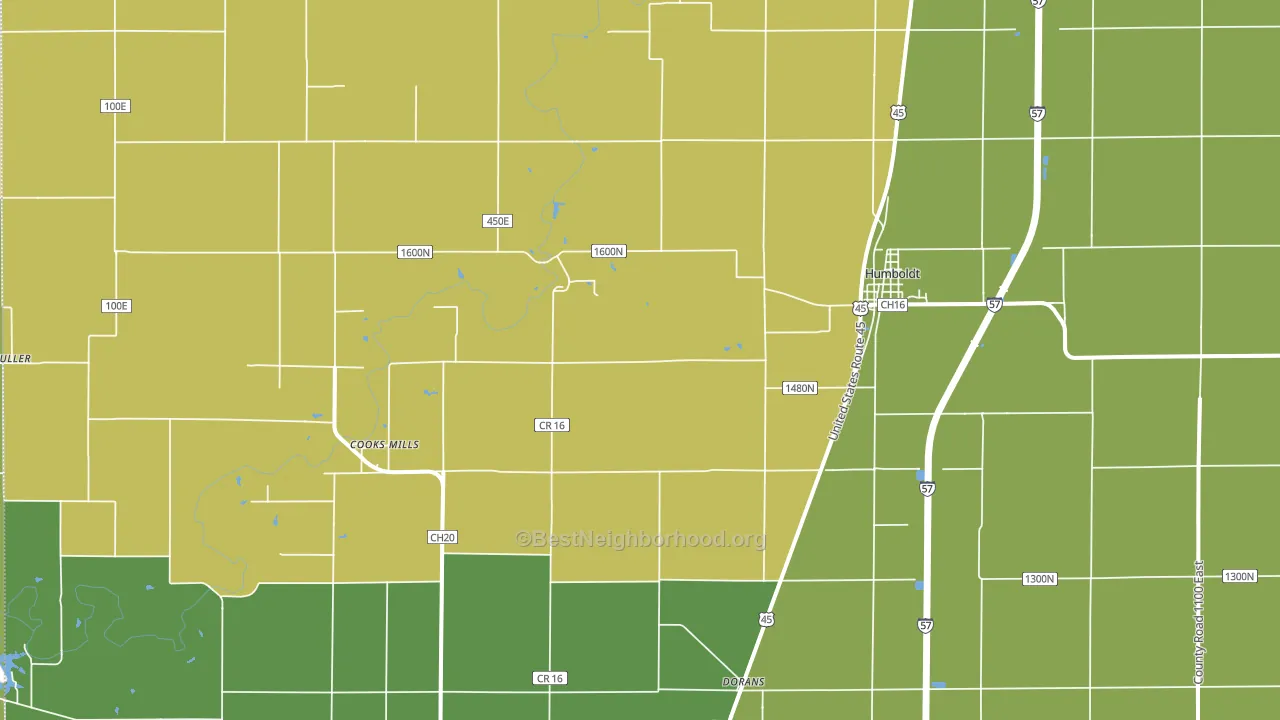 61931, IL block-group voter-turnout map