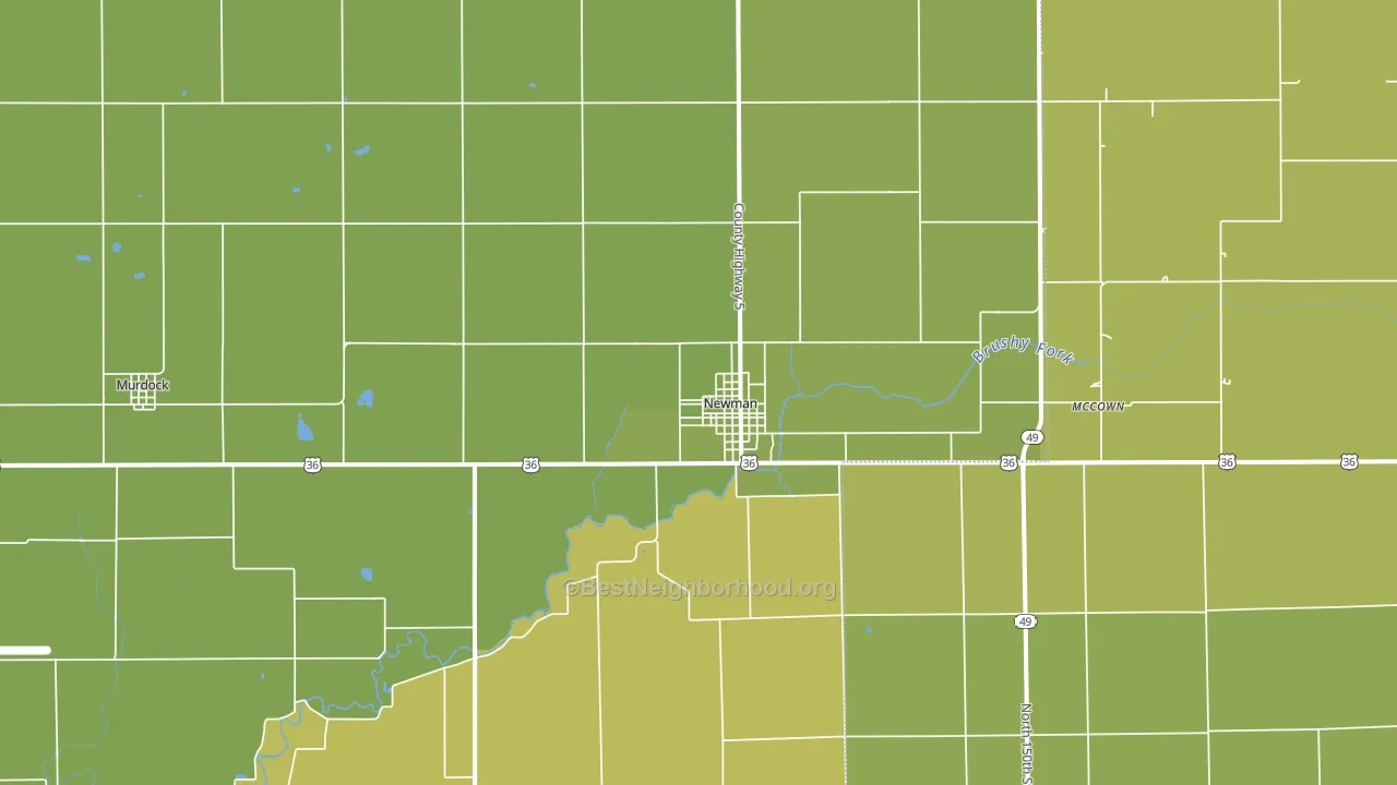 61942, IL block-group voter-turnout map