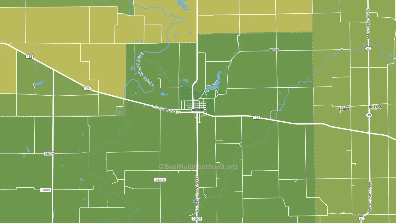 61943, IL block-group voter-turnout map