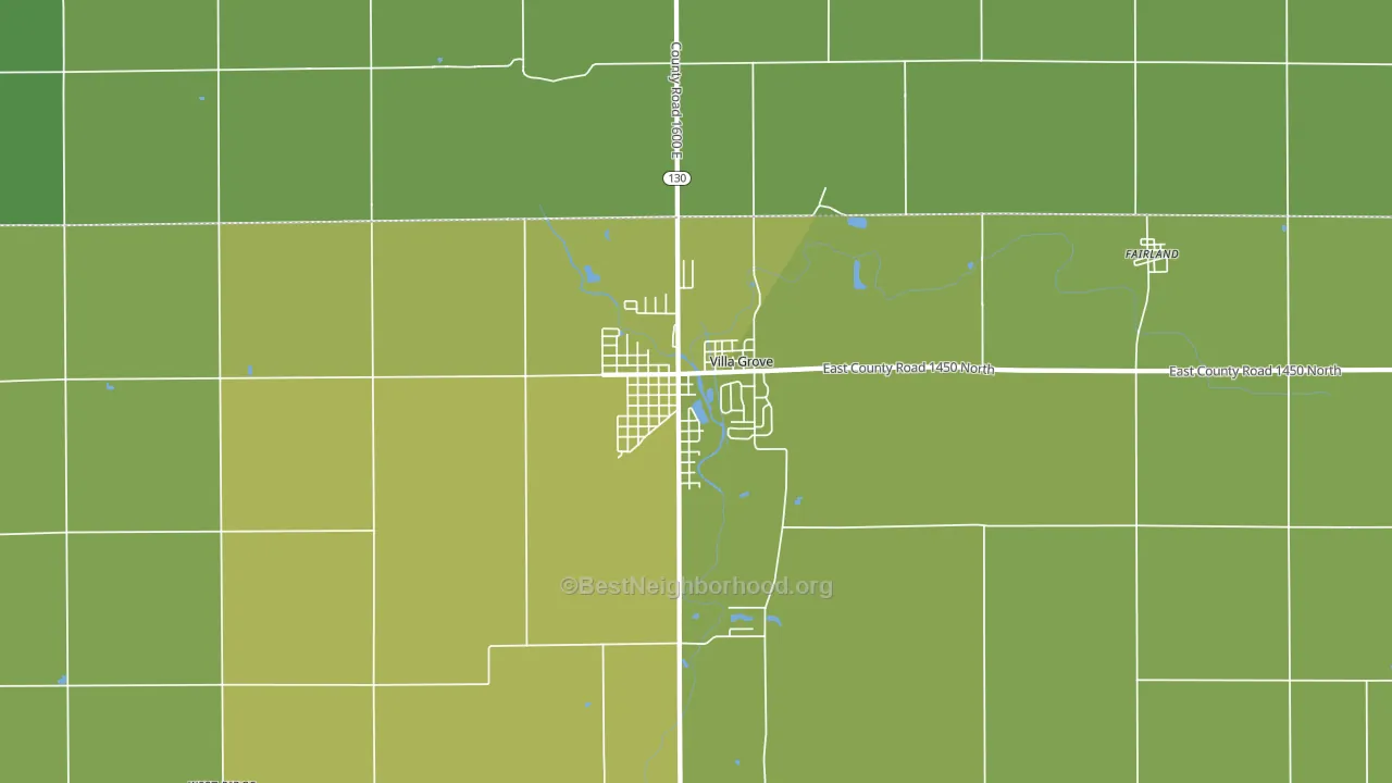 61956, IL block-group voter-turnout map