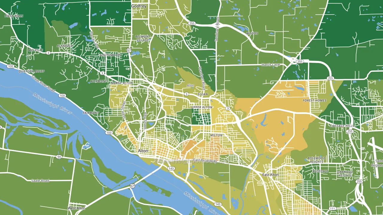 62002, IL block-group voter-turnout map