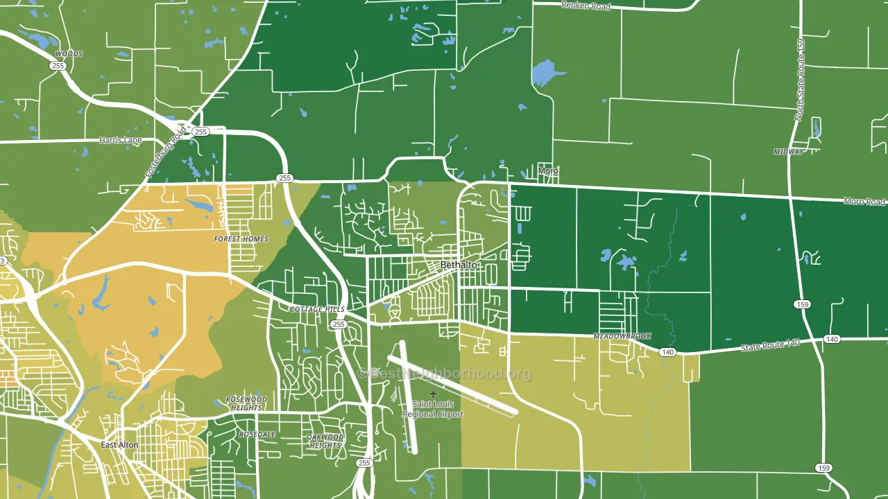 62010, IL block-group voter-turnout map