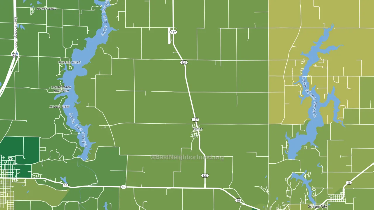 62015, IL block-group voter-turnout map