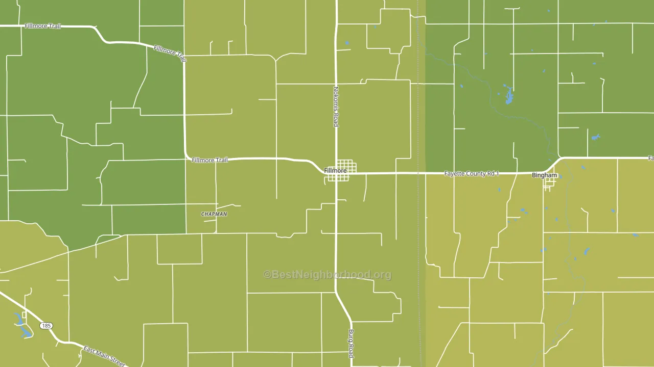 62032, IL block-group voter-turnout map