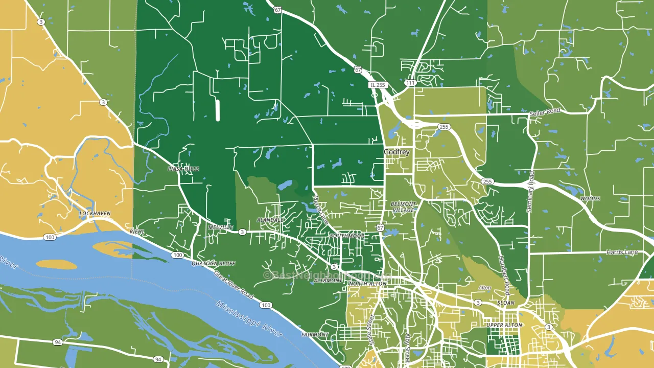 62035, IL block-group voter-turnout map