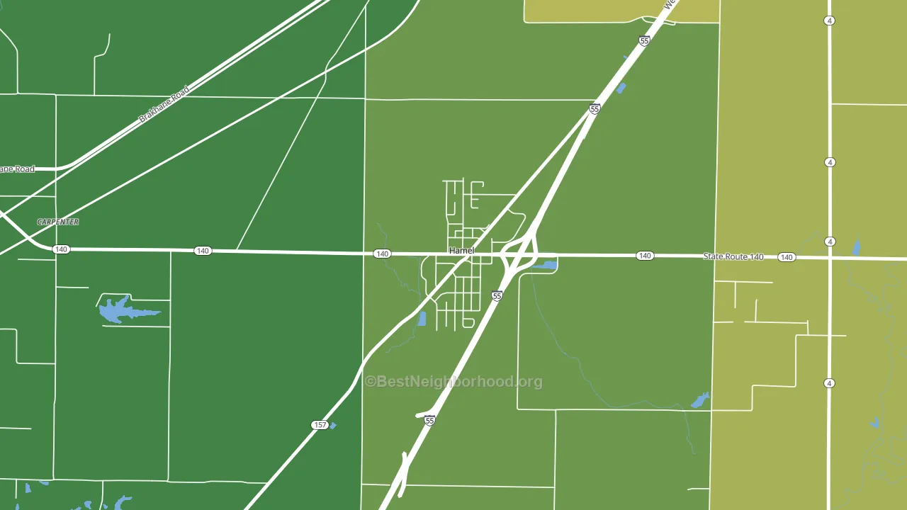 62046, IL block-group voter-turnout map