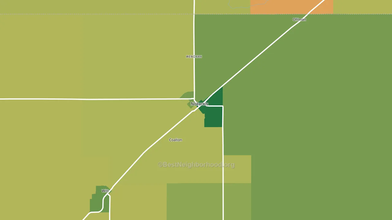 62075, IL block-group voter-turnout map