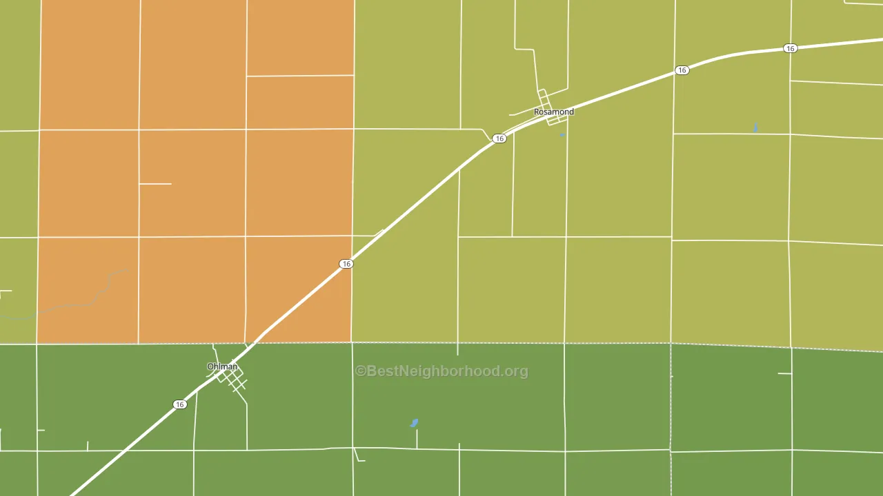 62083, IL block-group voter-turnout map