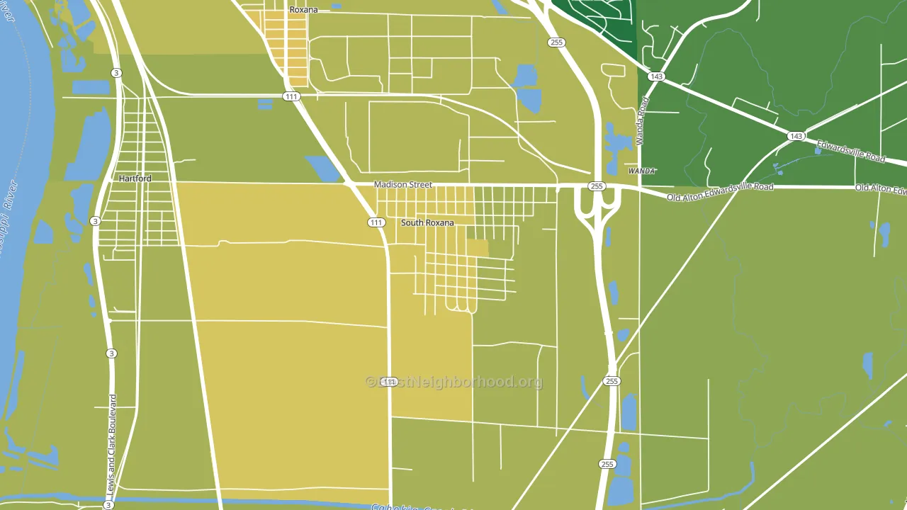 62087, IL block-group voter-turnout map