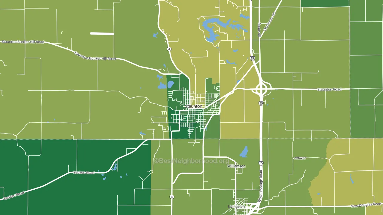 62088, IL block-group voter-turnout map