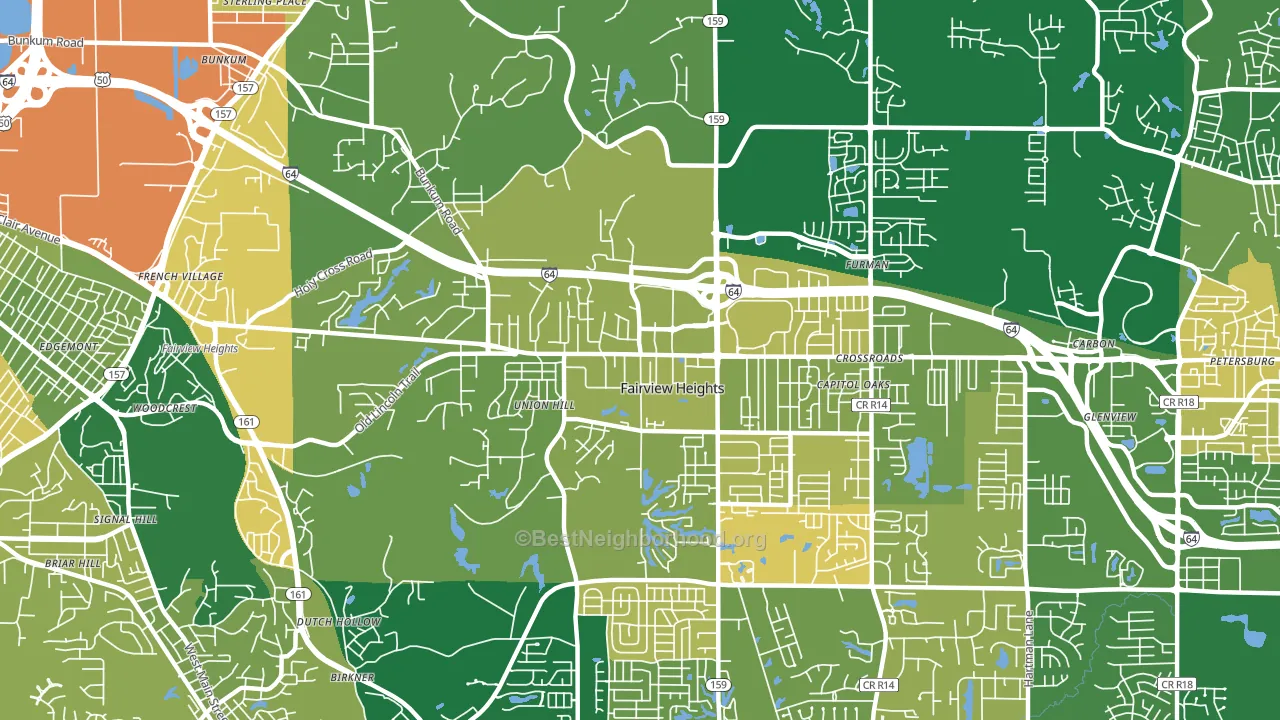 62208, IL block-group voter-turnout map