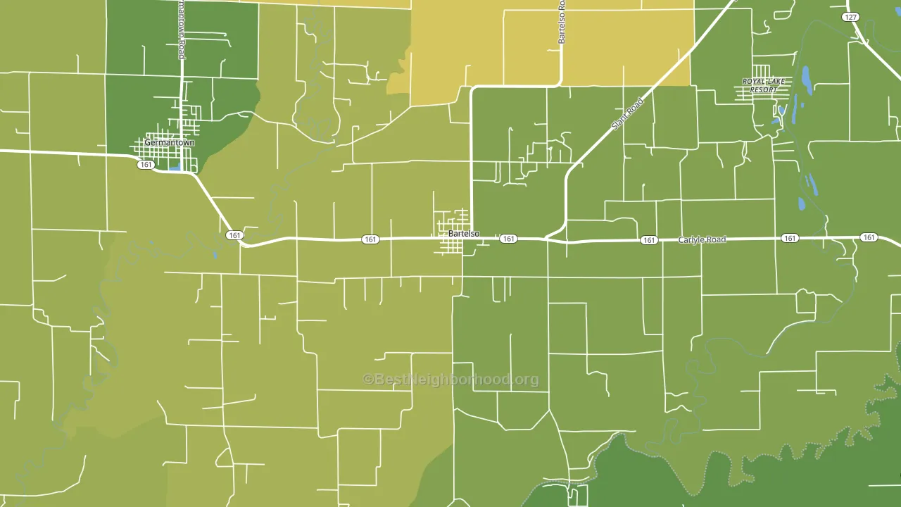 62218, IL block-group voter-turnout map