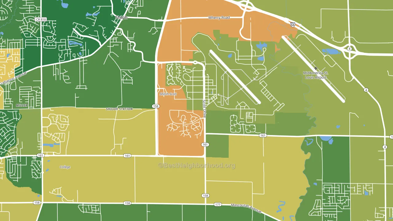 62225, IL block-group voter-turnout map