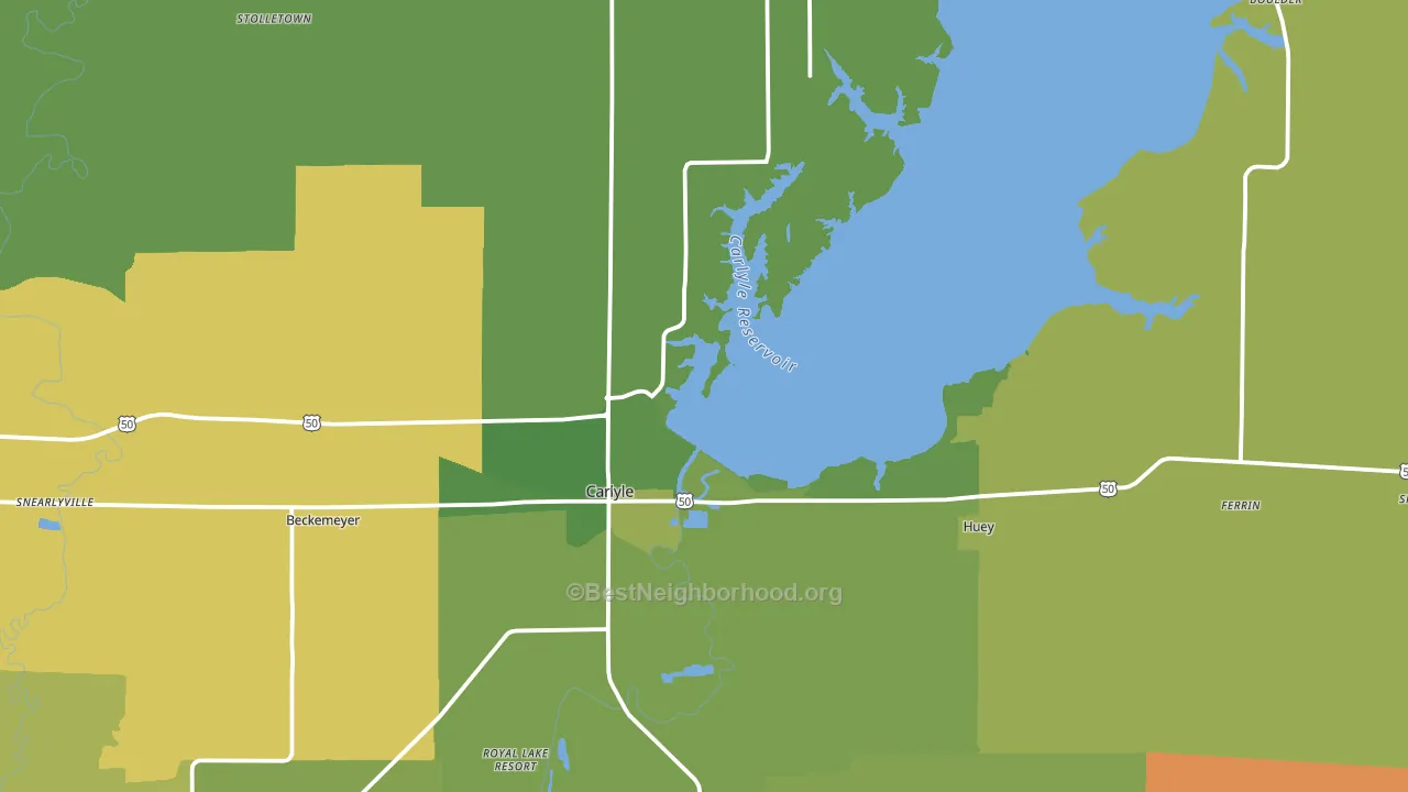 62231, IL block-group voter-turnout map