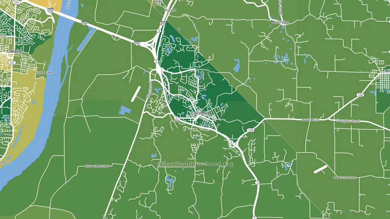 62236, IL block-group voter-turnout map