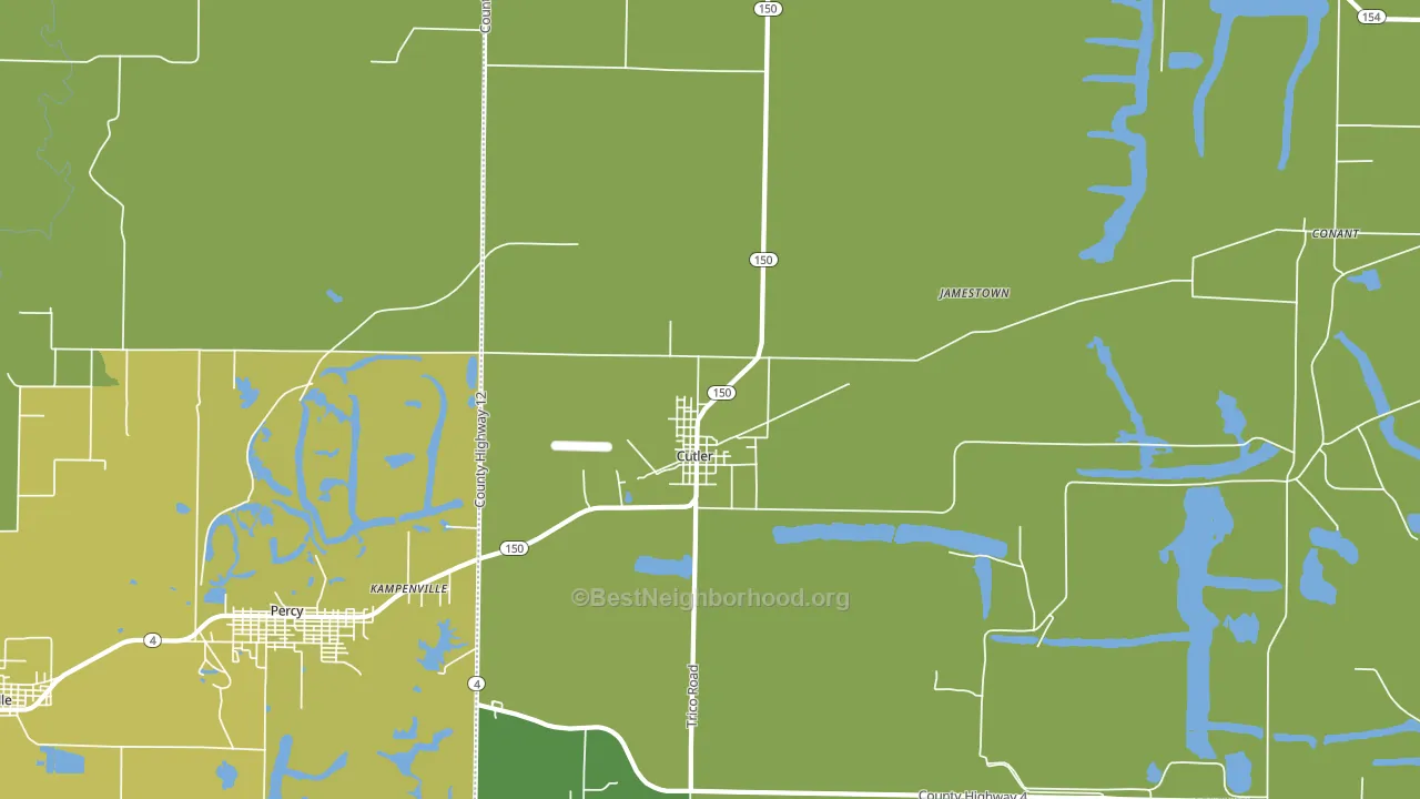62238, IL block-group voter-turnout map