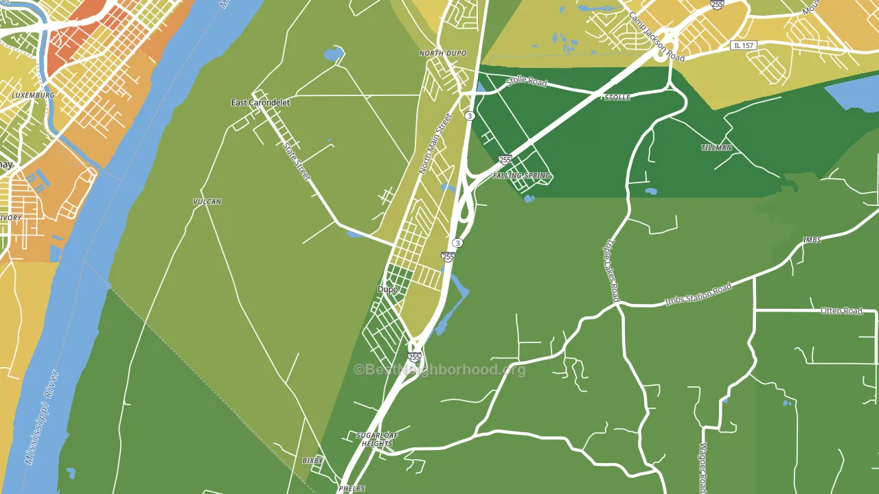 62239, IL block-group voter-turnout map