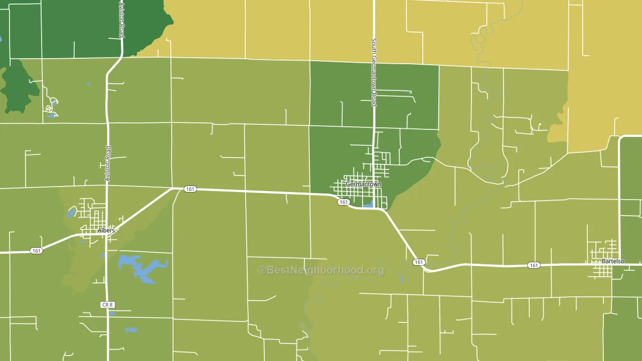 62245, IL block-group voter-turnout map